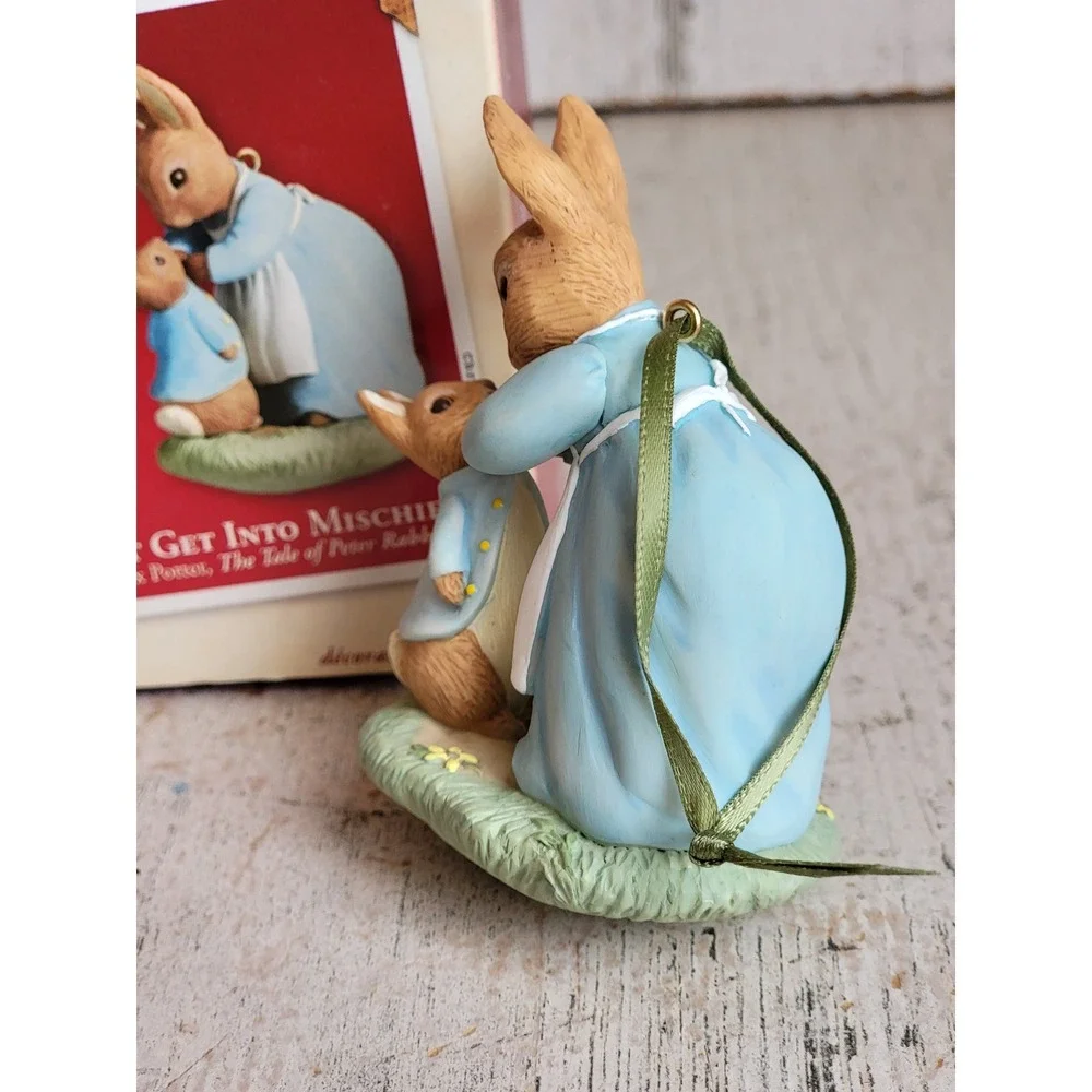 Hallmark don't get into mischief Peter rabbit ornament Xmas vintage Easter